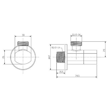 สต๊อปวาล์ว 1 ทาง AMERICAN STANDARD F54438-CHADY สีโครม_3