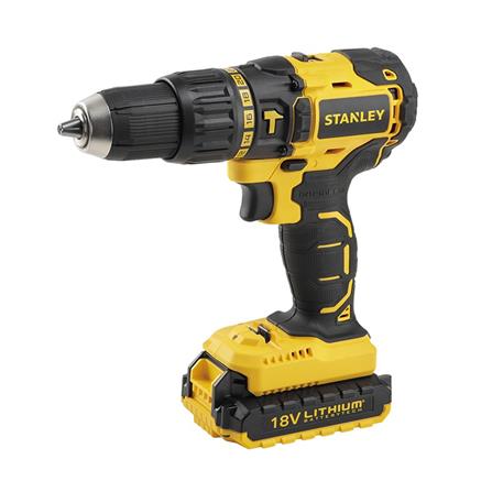 สว่านกระแทกไร้สาย (พร้อมแบตเตอรี่) STANLEY SBH201D2K-B1 18 โวลต์_0