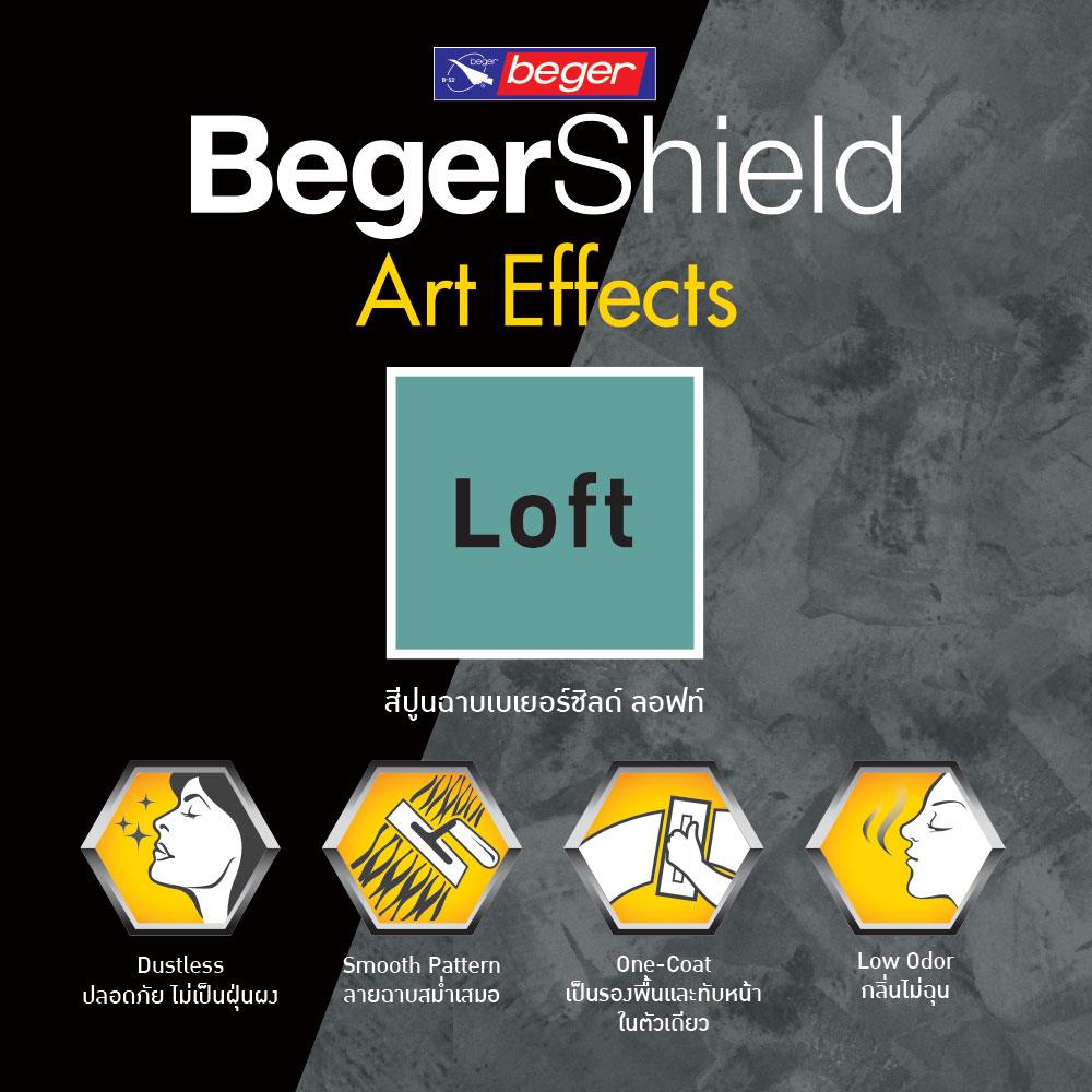 สีปูนฉาบ BEGERSHIELD ART EFFECTS LOFT #AF-0103 1 แกลลอน