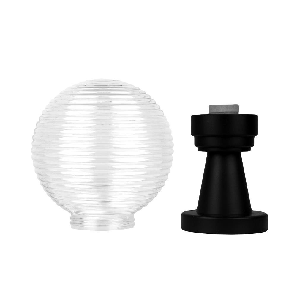 ไฟหัวเสา HK-K1-200 Curly Clear ELEKTRA พลาสติก MODERN สีดำ