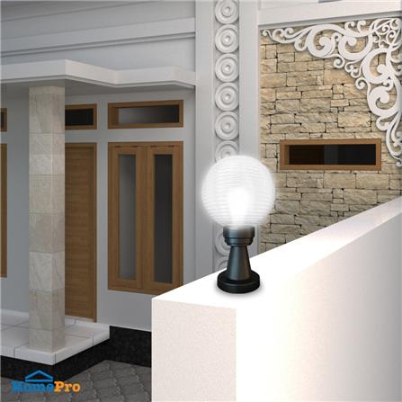 ไฟหัวเสา HK-K1-200 Curly Clear ELEKTRA พลาสติก MODERN สีดำ_4