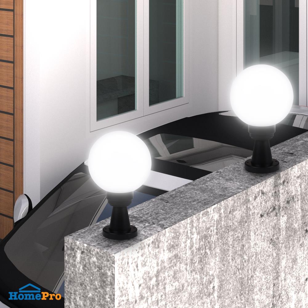 ไฟหัวเสา ELEKTRA HK-K2-200 OPAL สีดำ