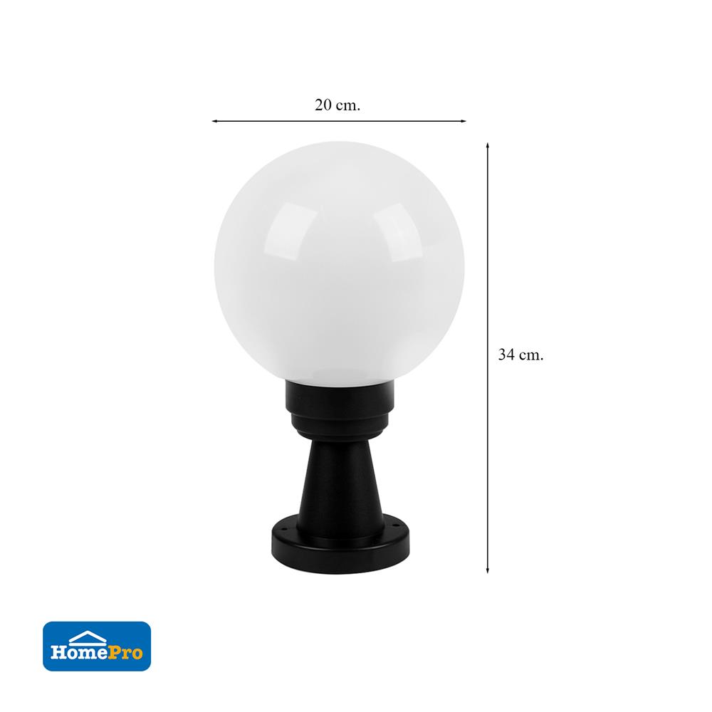 ไฟหัวเสา ELEKTRA HK-K2-200 OPAL สีดำ