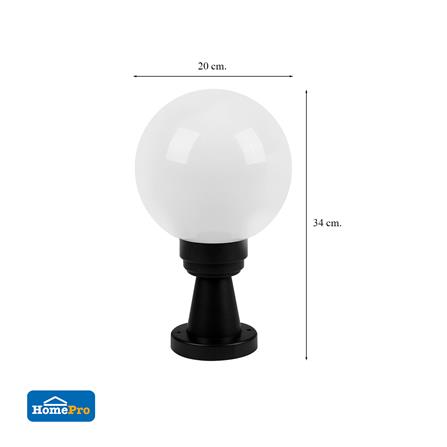 ไฟหัวเสา ELEKTRA HK-K2-200 OPAL สีดำ_5