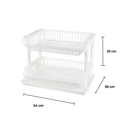 ชั้นคว่ำจานพลาสติก 2 ชั้น INSPACE สีขาว_8