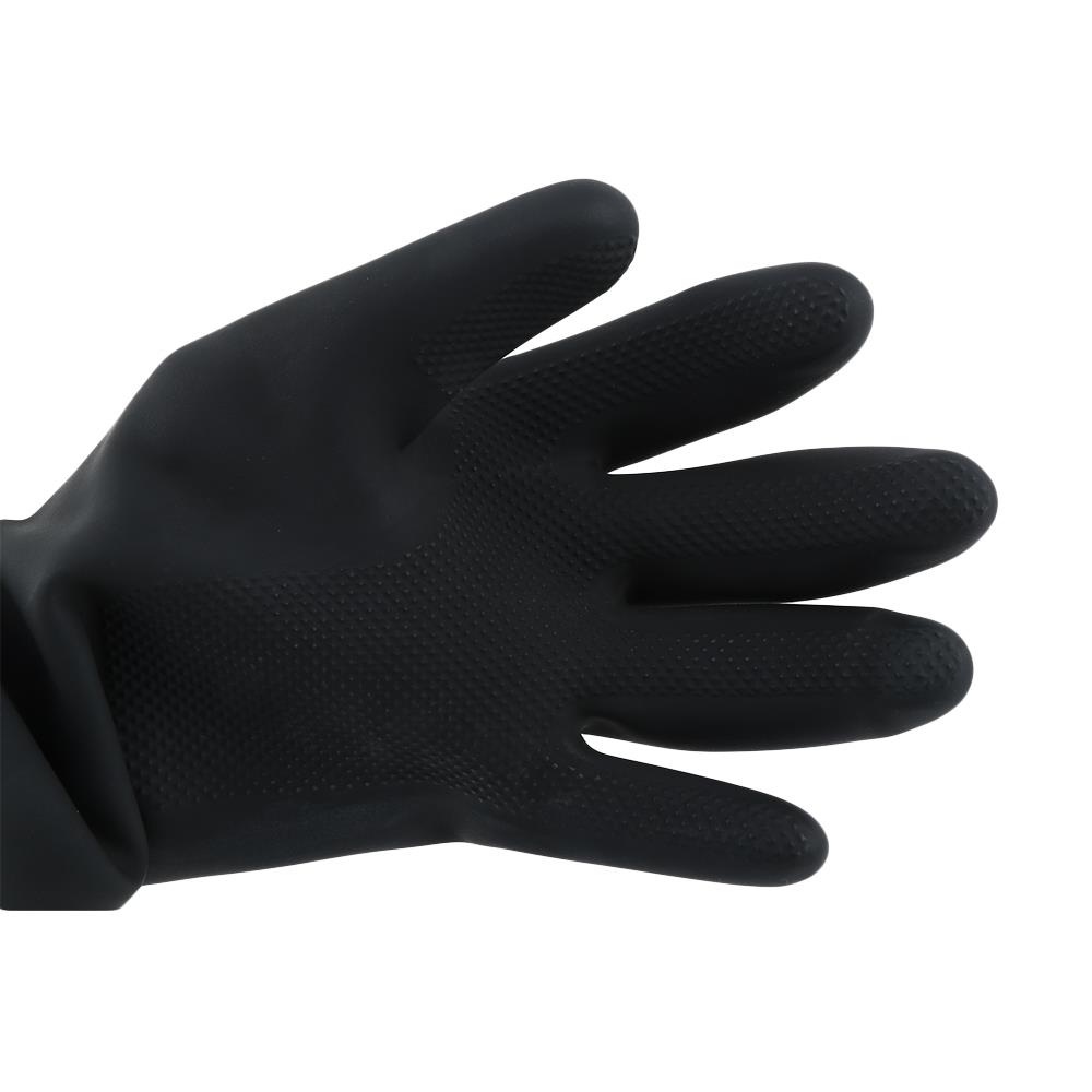 ถุงมือยางอุตสาหกรรม STRONGMAN 16 นิ้ว L สีดำ