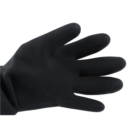 ถุงมือยางอุตสาหกรรม STRONGMAN 16 นิ้ว L สีดำ_1