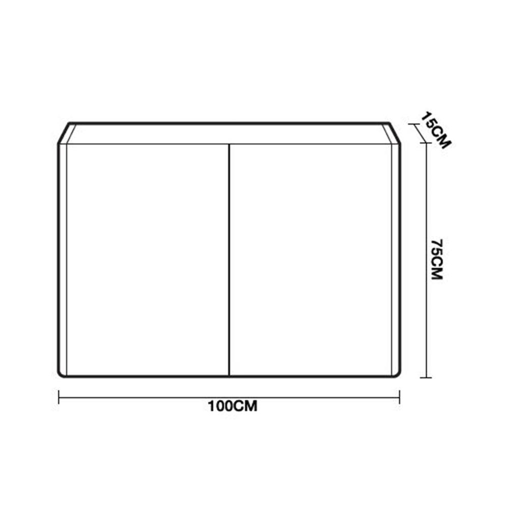 ตู้กระจกเคาน์เตอร์ MOYA PU1002MIR สีเทาด้าน