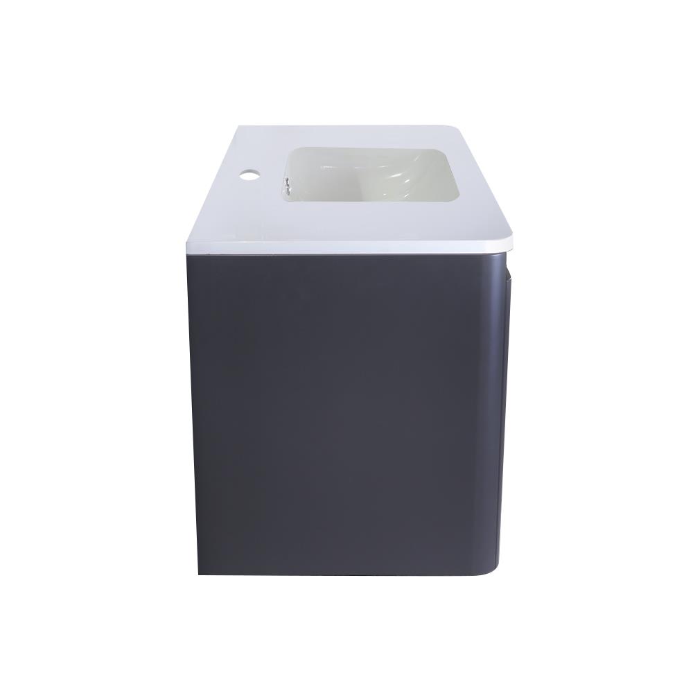 อ่างเคาน์เตอร์ MOYA PU1002WH สีเทาด้าน