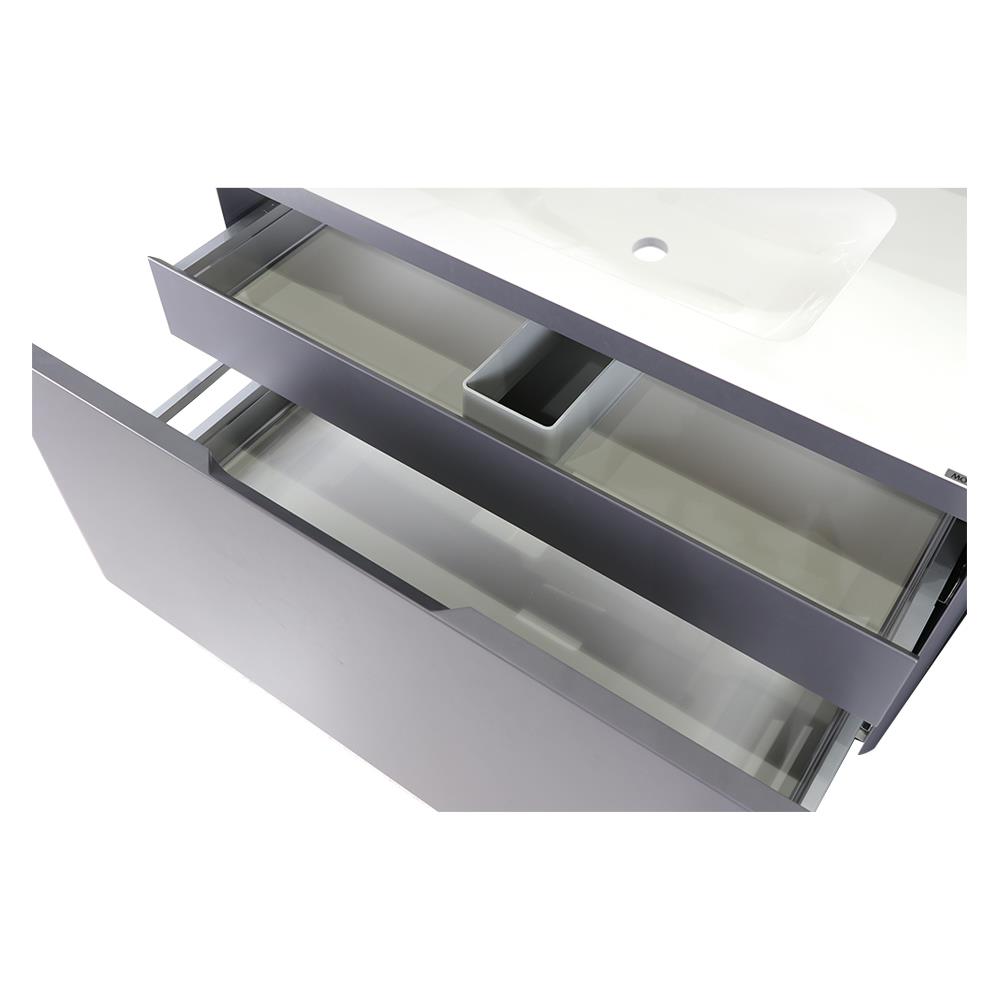 อ่างเคาน์เตอร์ MOYA PU1002WH สีเทาด้าน