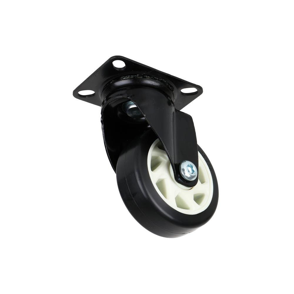 ลูกล้อรถเข็นโพลียูรีเทน FITT 622100 แป้นหมุน ไม่มีเบรก 4 นิ้ว สีดำ