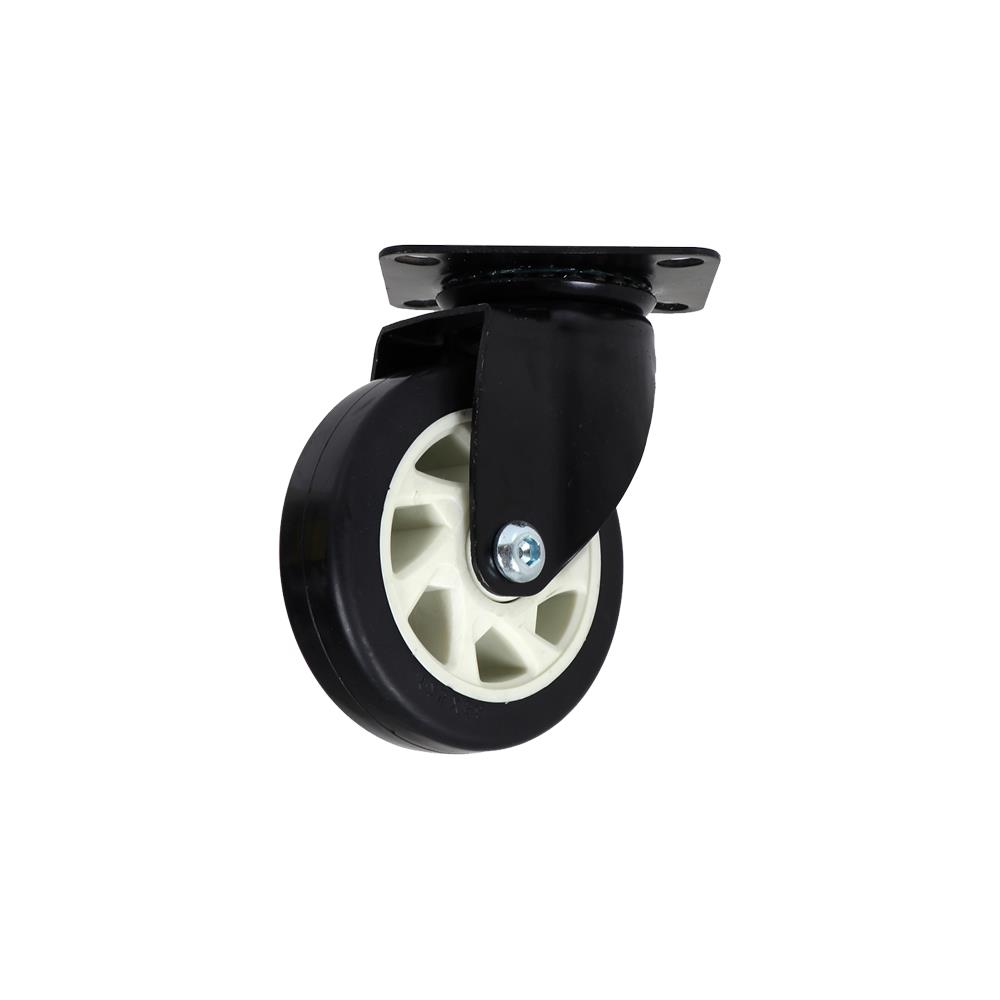 ลูกล้อรถเข็นโพลียูรีเทน FITT 622125 แป้นหมุน ไม่มีเบรก 5 นิ้ว สีดำ