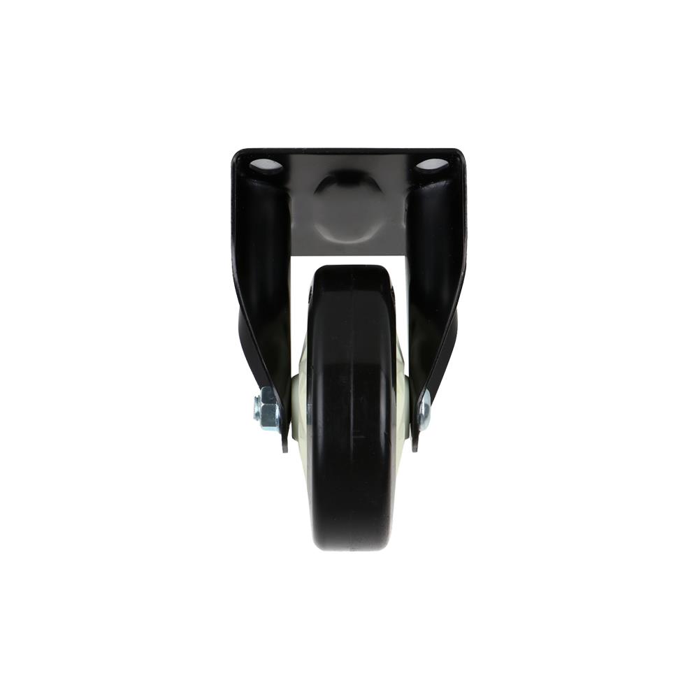 ลูกล้อรถเข็นโพลียูรีเทน FITT 623125 แป้นตาย ไม่มีเบรก 5 นิ้ว สีดำ