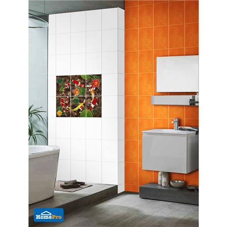 กระเบื้องผนังภาพชุด 8x10 นิ้ว ปลาแฟนซีคาร์ฟ น้ำตาล_3