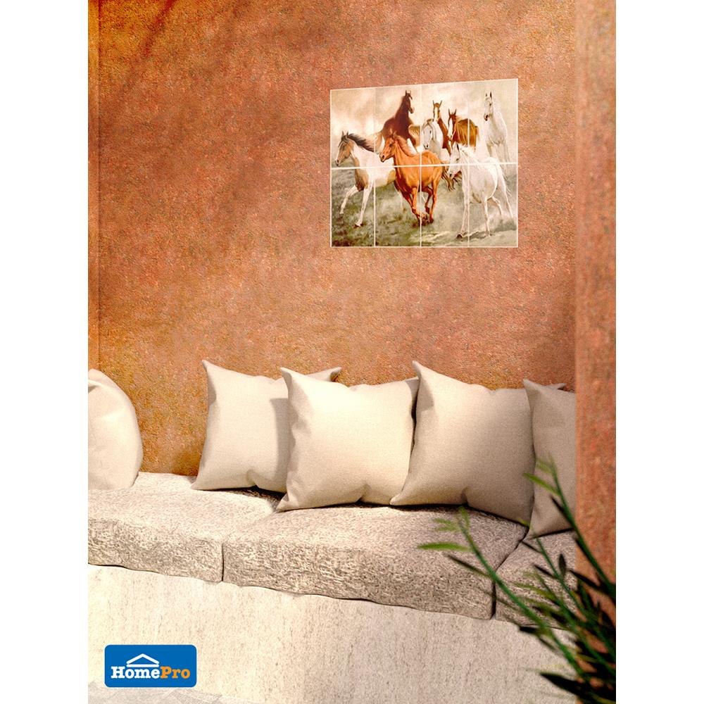 กระเบื้องผนังภาพชุด 8x10 นิ้ว มองโกล น้ำตาล A