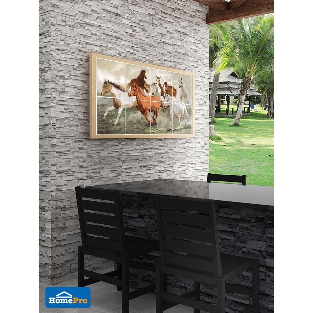 กระเบื้องผนังภาพชุด 8x10 นิ้ว มองโกล น้ำตาล A