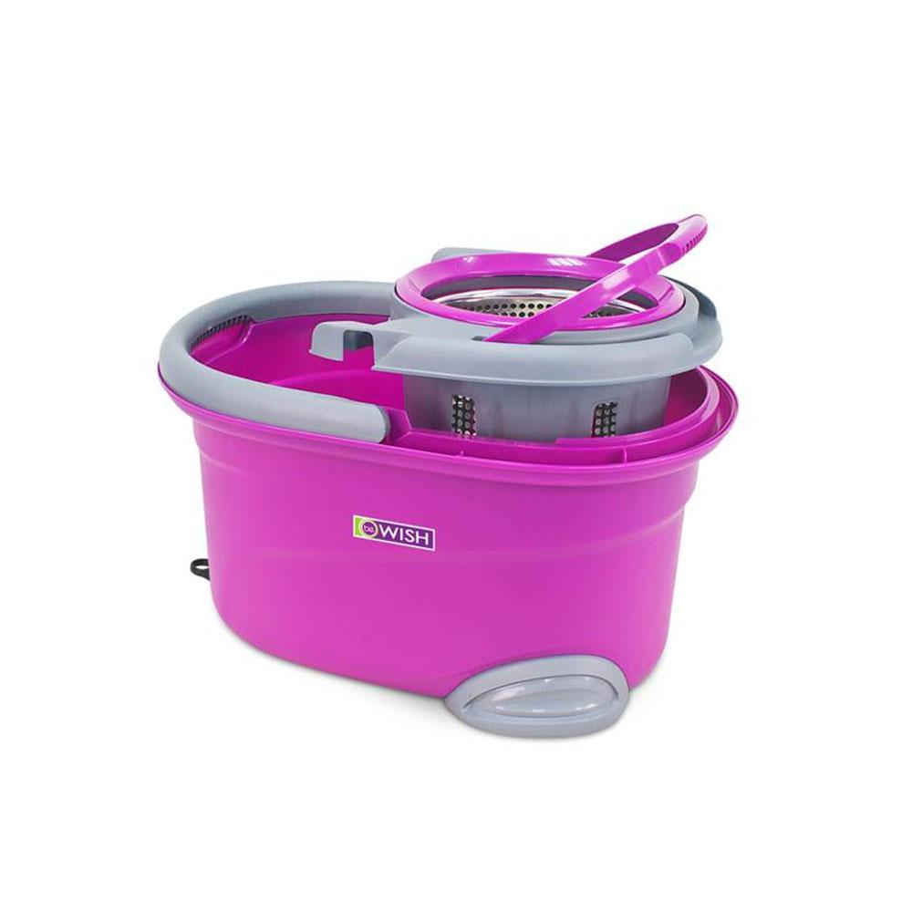 ชุดอุปกรณ์ถังปั่นพร้อมไม้ม็อบ BE WISH PINK DAILY 2 สีชมพู