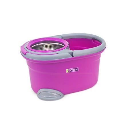 ชุดอุปกรณ์ถังปั่นพร้อมไม้ม็อบ BE WISH PINK DAILY 2 สีชมพู_1