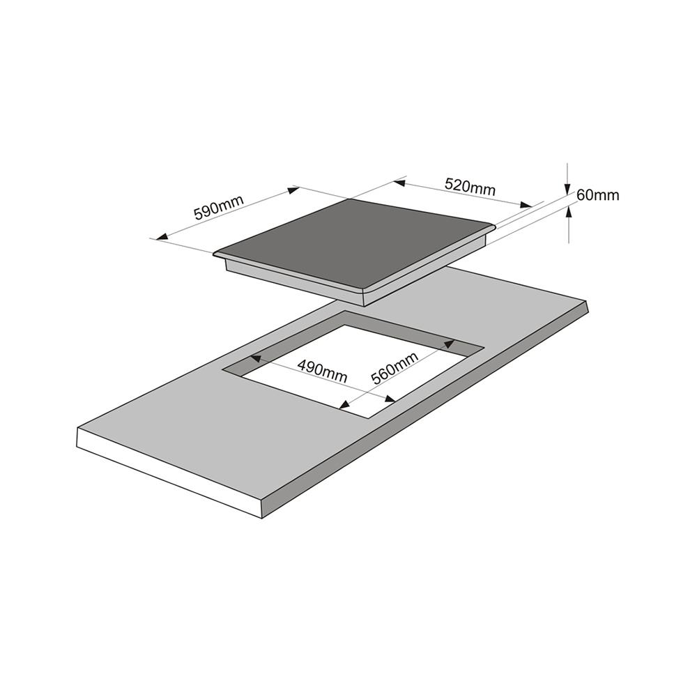 เตาฝังอินดักชั่น TECNOPLUS TNP ID 3060 DG 60 ซม.