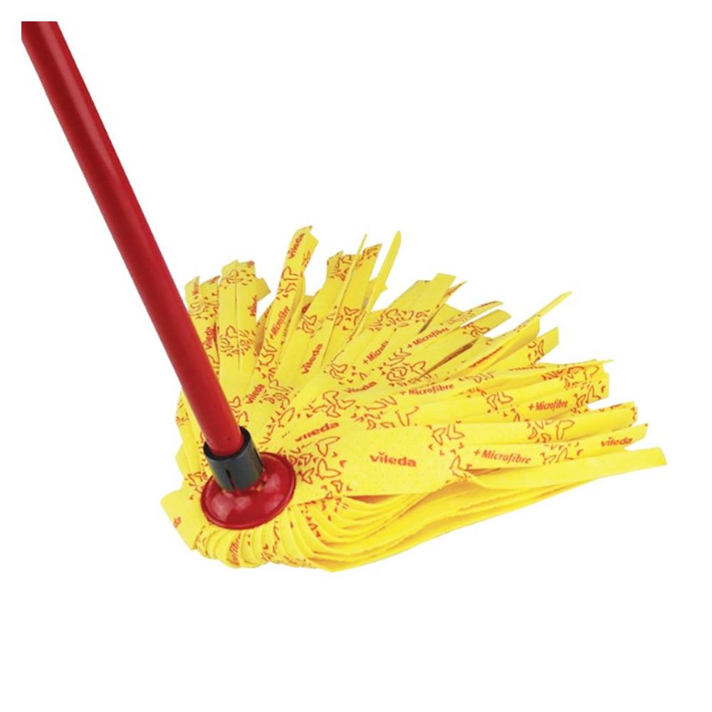 ไม้ม็อบไมโครไฟเบอร์หัวจุก VILEDA SUPER MOCIO SOFT 6 นิ้ว สีแดง