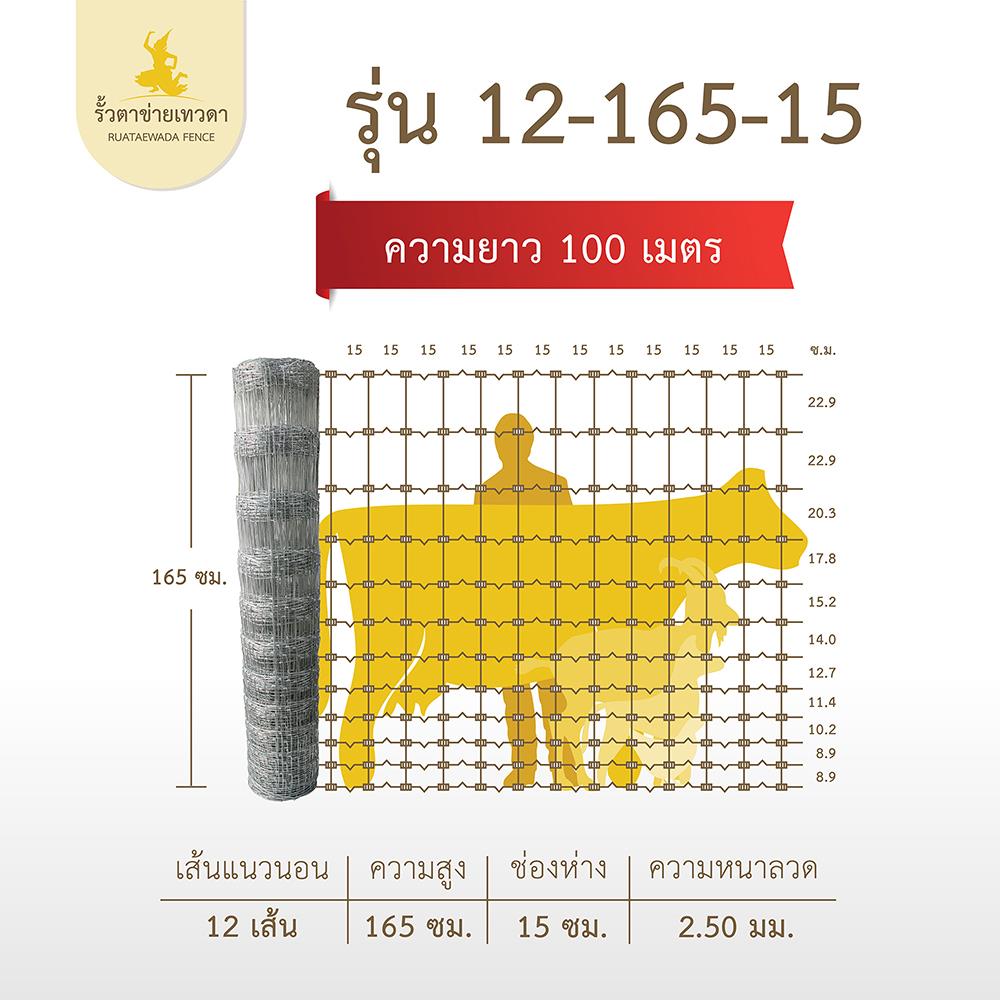 ตาข่ายถักปม เทวดา 12 เส้น 1.65x100 ม.