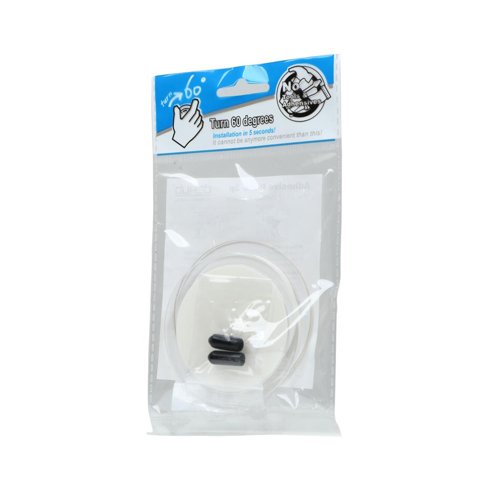 ขอแขวนกลมติดเทปกาว DEHUB สีขาว