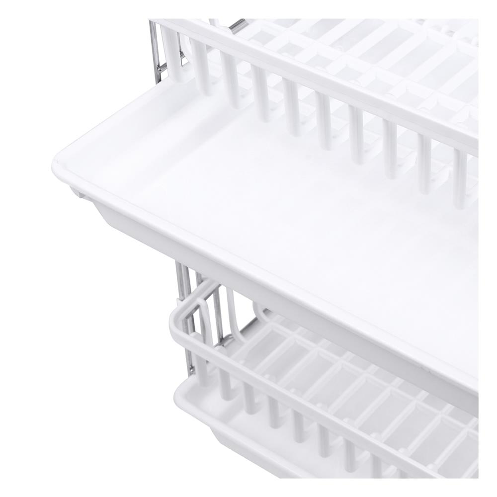 ชั้นคว่ำจานพลาสติก2ชั้นขาเหล็กR-4046-2