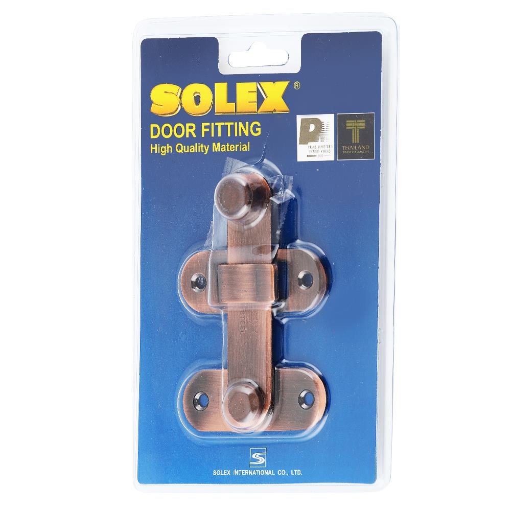 กลอนตัวล็อก SOLEX E4 4 นิ้ว สีทองแดงรมดำ