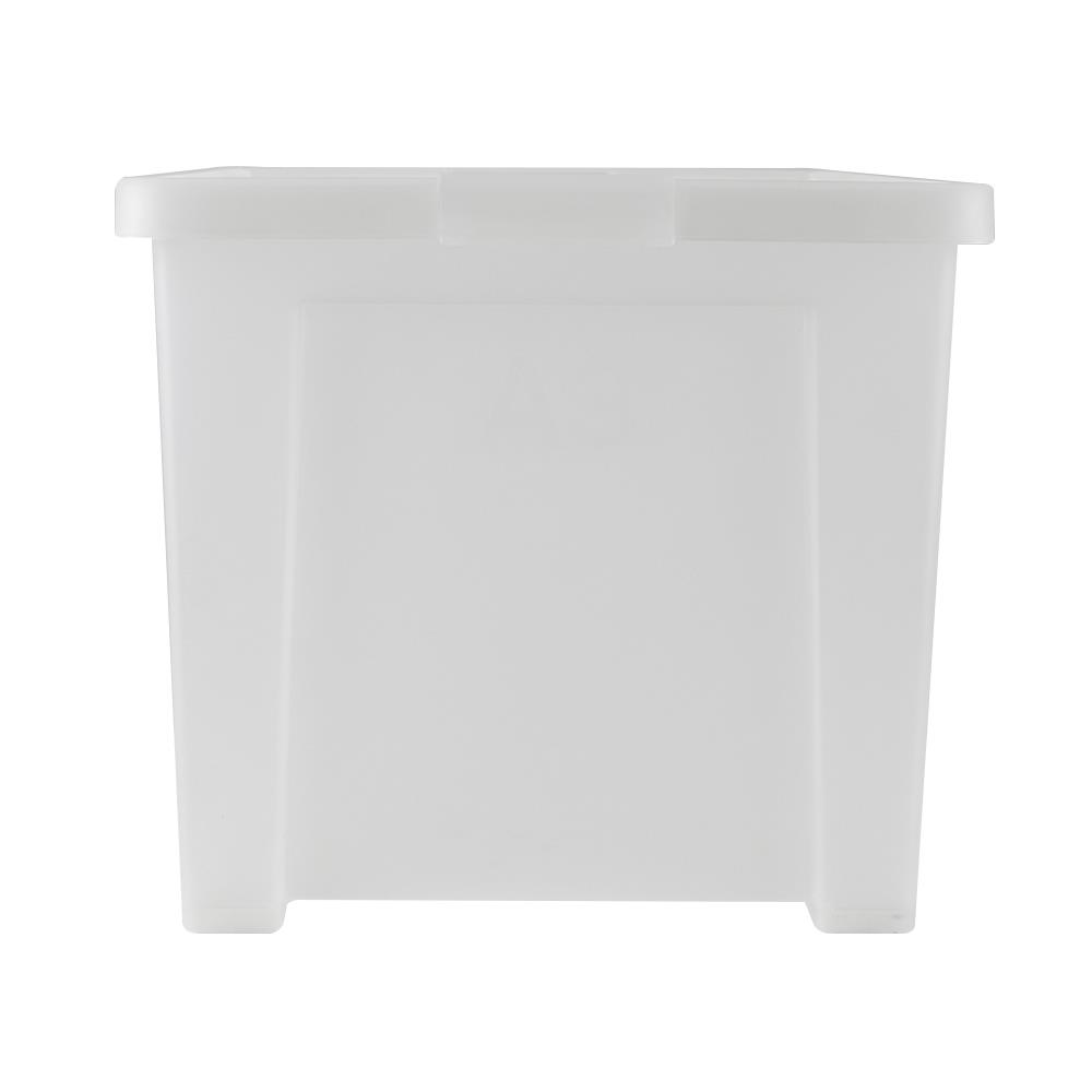 กล่องเก็บของ ฝาล็อค DKW A3 38x57.5x33 ซม. สีขาว