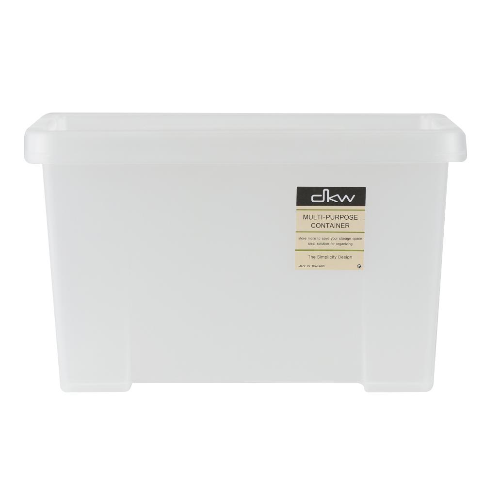 กล่องเก็บของ ฝาล็อค DKW A5 19.2x28.6x17.2 ซม. สีขาว