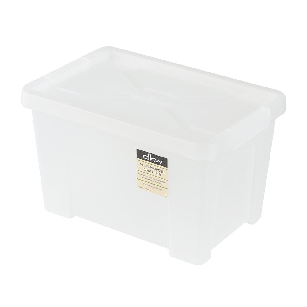 กล่องเก็บของ ฝาล็อค DKW A5 19.2x28.6x17.2 ซม. สีขาว