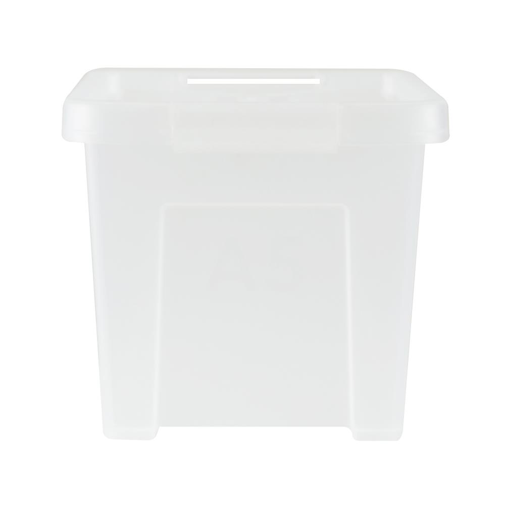 กล่องเก็บของ ฝาล็อค DKW A5 19.2x28.6x17.2 ซม. สีขาว