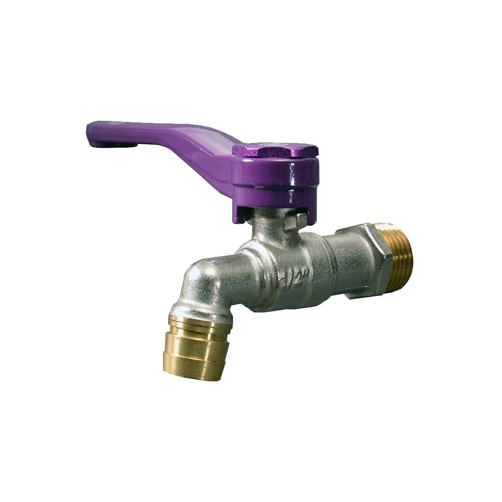 ก๊อกบอล PP 1/2 นิ้ว สีม่วง