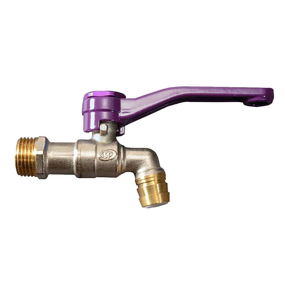 ก๊อกบอล PP 1/2 นิ้ว สีม่วง