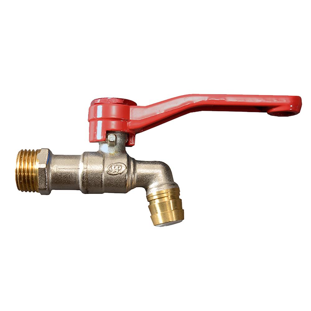 ก๊อกบอล PP 1/2 นิ้ว สีแดง