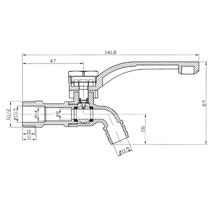 ก๊อกบอล PP 1/2 นิ้ว สีแดง_3