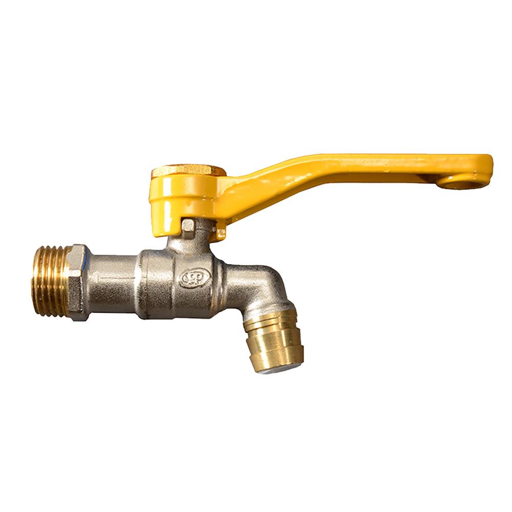 ก๊อกบอล PP 1/2 นิ้ว สีเหลือง