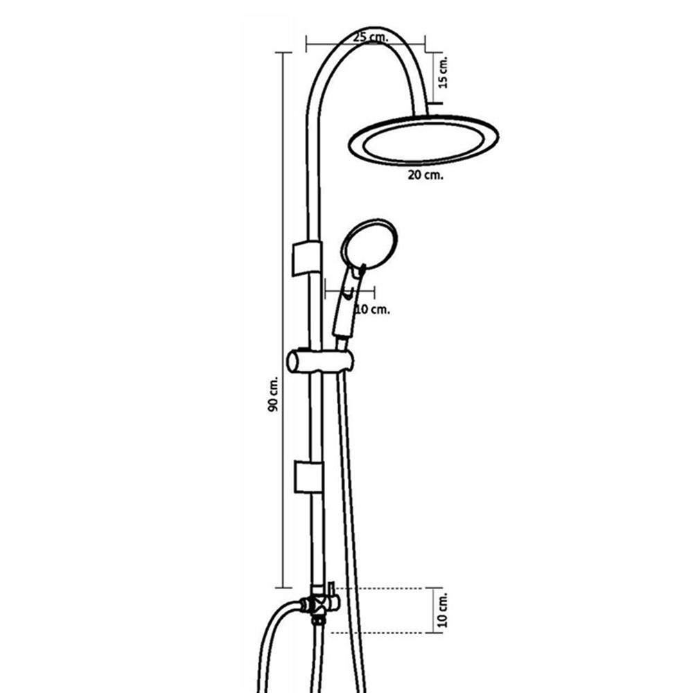 ฝักบัว RAIN SHOWER เดี่ยว RASLAND 956563LV สีโครม