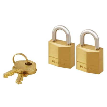 กุญแจคีย์อะไลก์ MASTER LOCK 120T 20 มม. สีทองเหลือง 2 ตัว/ชุด_0