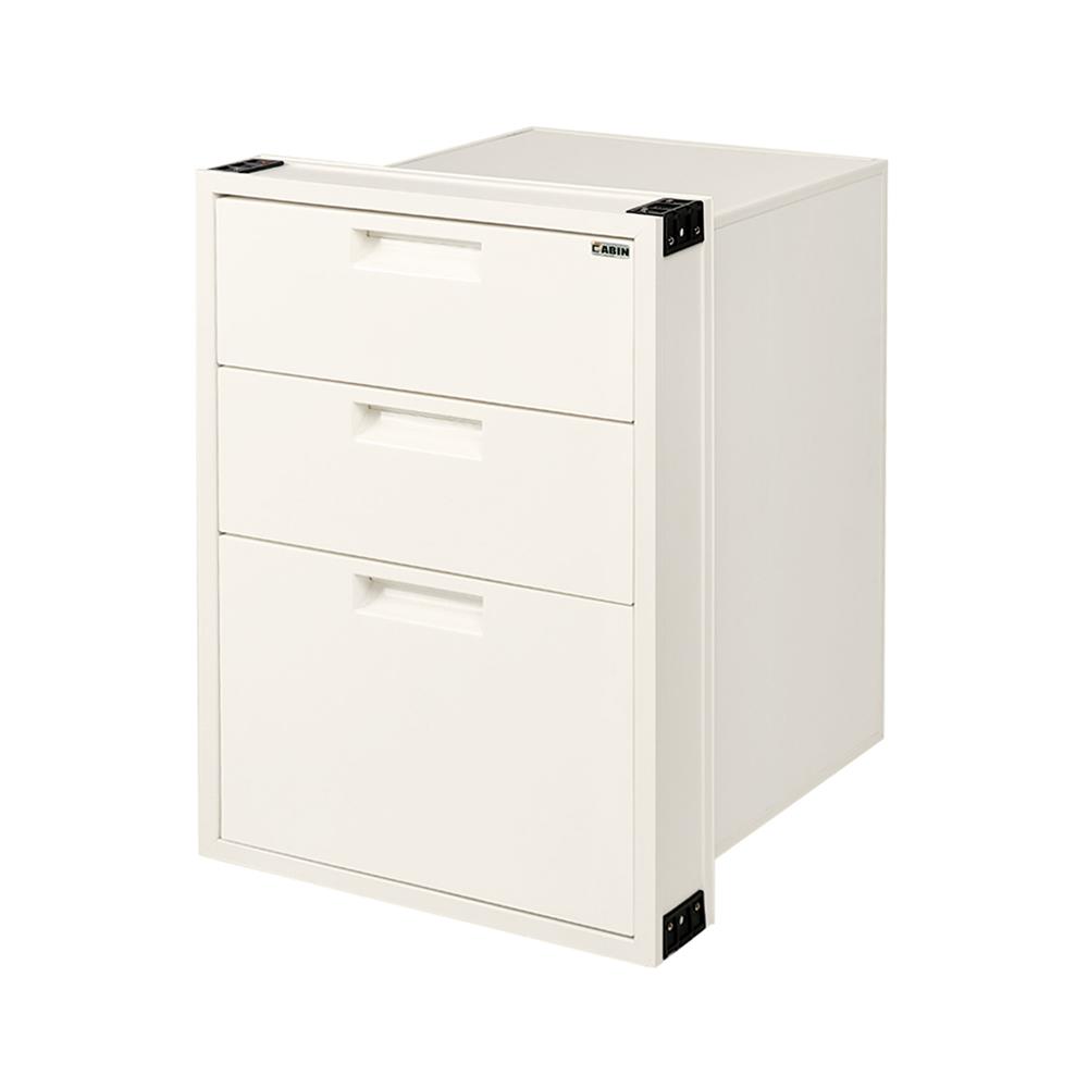 ตู้ลิ้นชัก PP 3 ชั้น+ถาดใส่ช้อน 46x66 ซม.