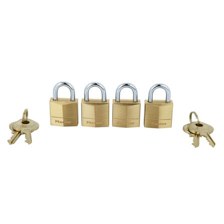 กุญแจคีย์อะไลก์ MASTER LOCK 120EURQ 20 มม. สีทองเหลือง 4 ตัว/ชุด_0