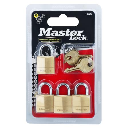 กุญแจคีย์อะไลก์ MASTER LOCK 120EURQ 20 มม. สีทองเหลือง 4 ตัว/ชุด_3