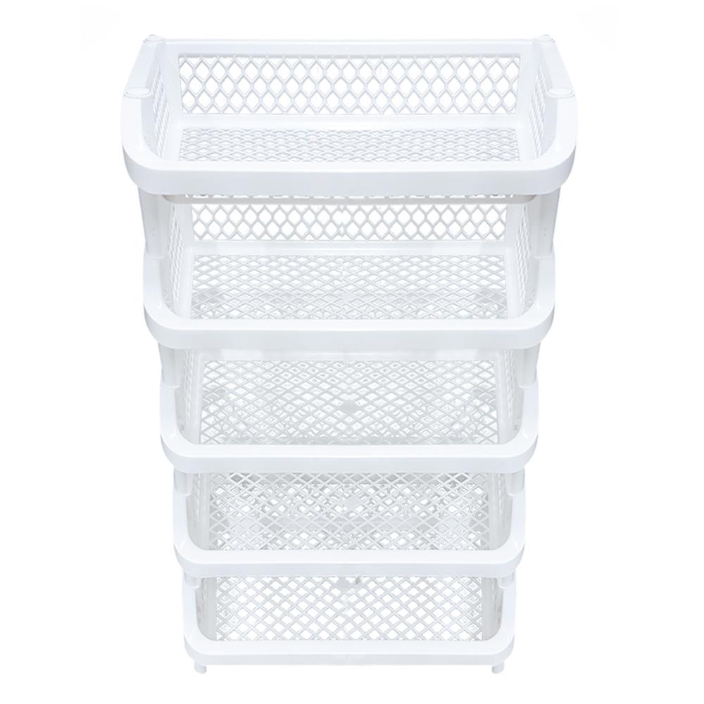 ตะกร้าผ้าเหลี่ยม 5ชั้น ขาว L PLIM
