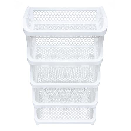 ตะกร้าผ้าเหลี่ยม 5ชั้น ขาว L PLIM_1