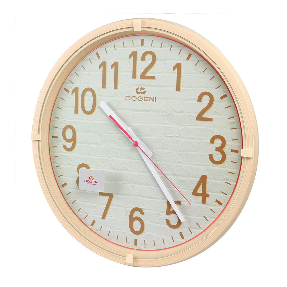 นาฬิกาแขวน DOGENI WNP003LB 13 นิ้ว สีน้ำตาลอ่อน