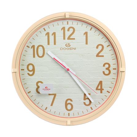 นาฬิกาแขวน DOGENI WNP003LB 13 นิ้ว สีน้ำตาลอ่อน_0