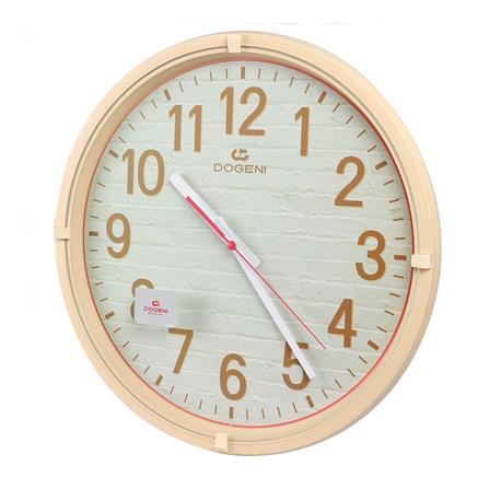 นาฬิกาแขวน DOGENI WNP003LB 13 นิ้ว สีน้ำตาลอ่อน_1