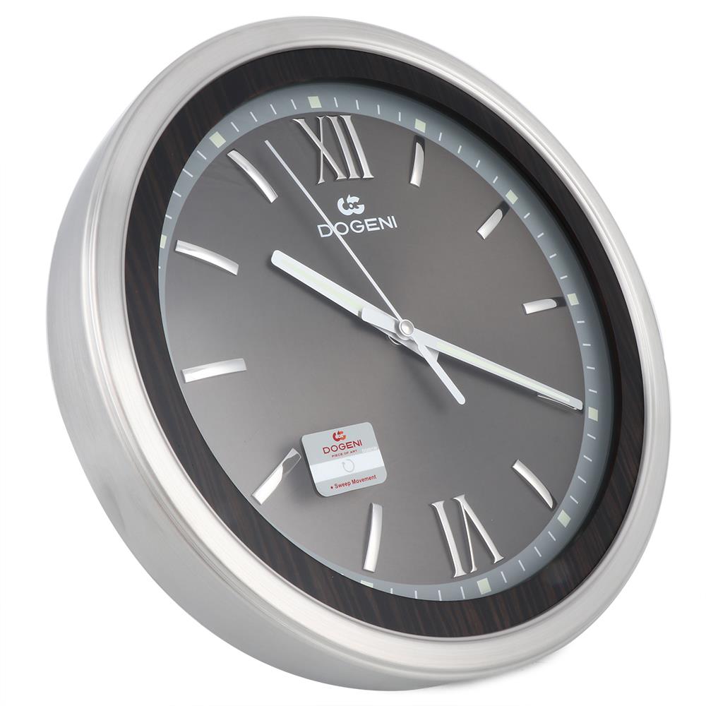 นาฬิกาแขวนอะลูมิเนียม DOGENI WNM005SL 14 นิ้ว สีเงิน