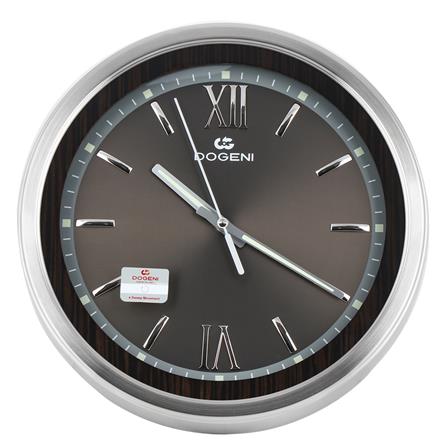 นาฬิกาแขวนอะลูมิเนียม DOGENI WNM005SL 14 นิ้ว สีเงิน