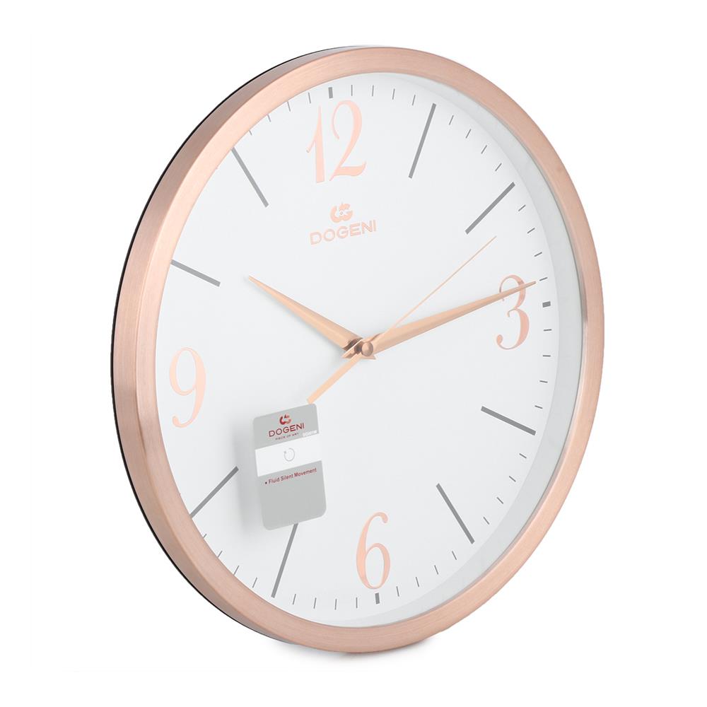 นาฬิกาแขวนอะลูมิเนียม DOGENI WNM004RG 12 นิ้ว สีโรสโกลด์